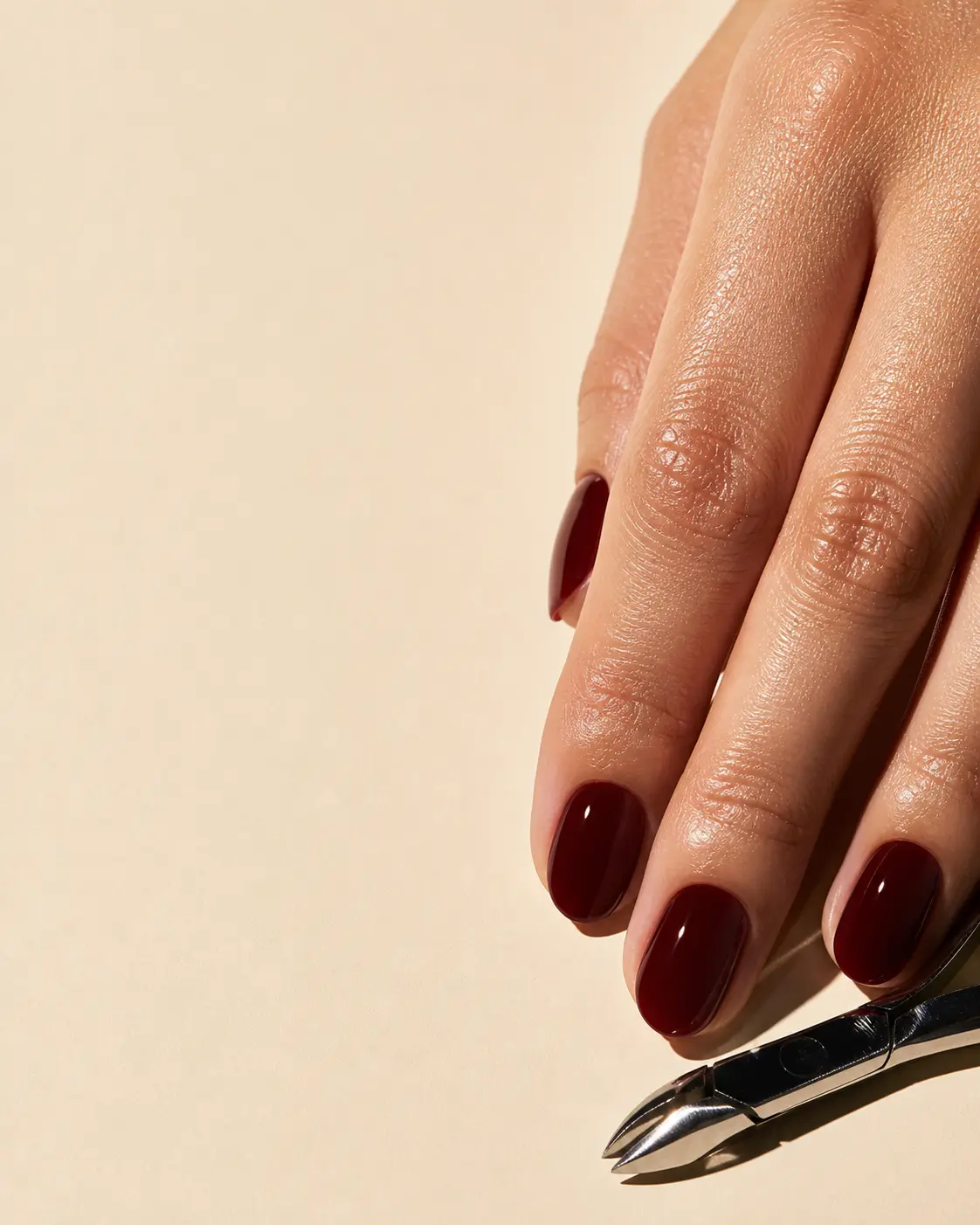 Cherry manicure photographed for Nail Verdict